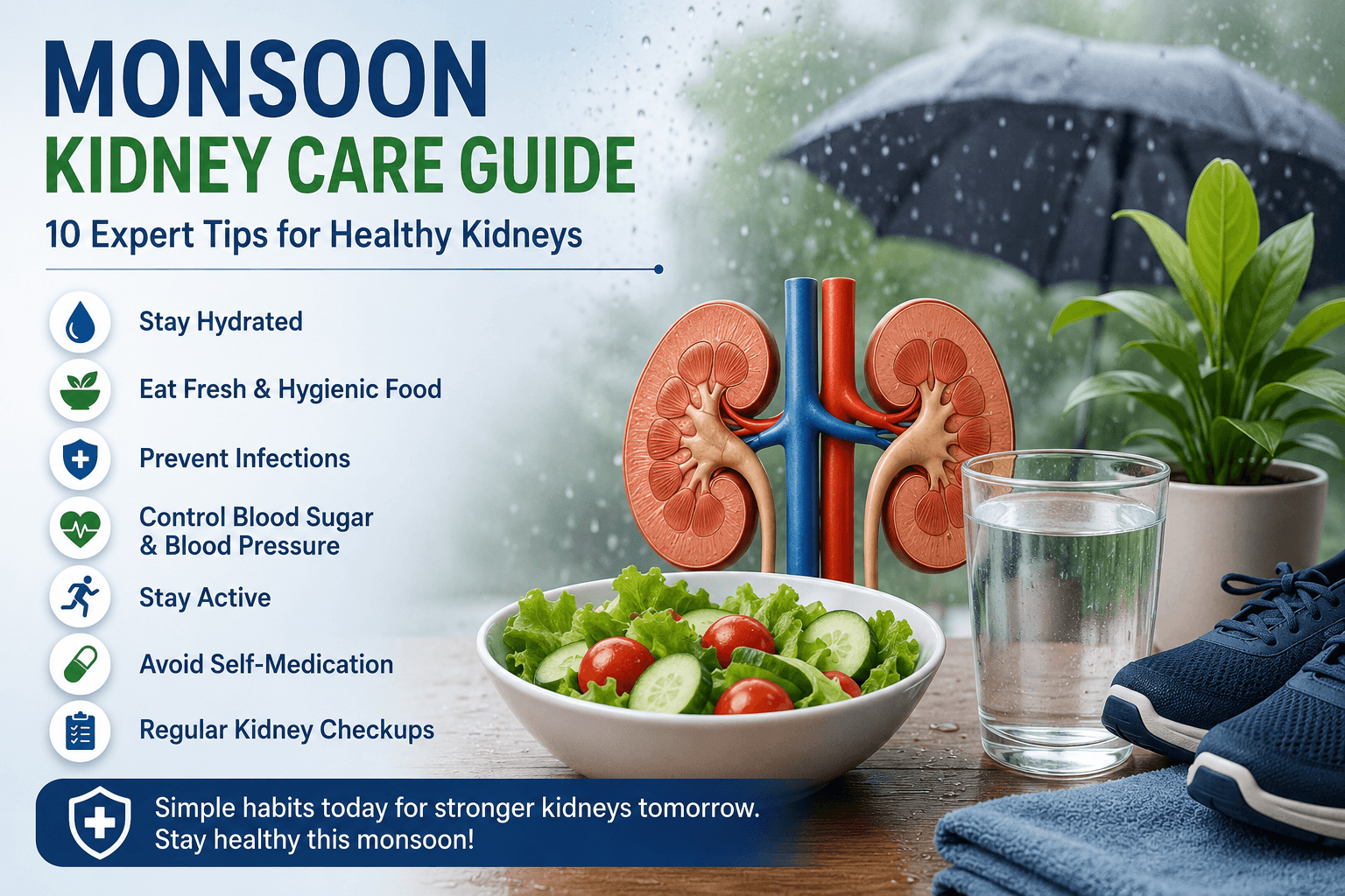 Monsoon Kidney Care Guide - 10 Expert Tips to Keep Your Kidneys Healthy